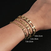 14K Gold Plated Cuban Curb Bracelet – Hypoallergenic, Unisex, 3 Sizes Available - DKGBL